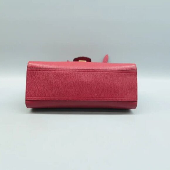 100% Authentic GUCCI GG Marmont Red Leather Satchel - Picture 5 of 12